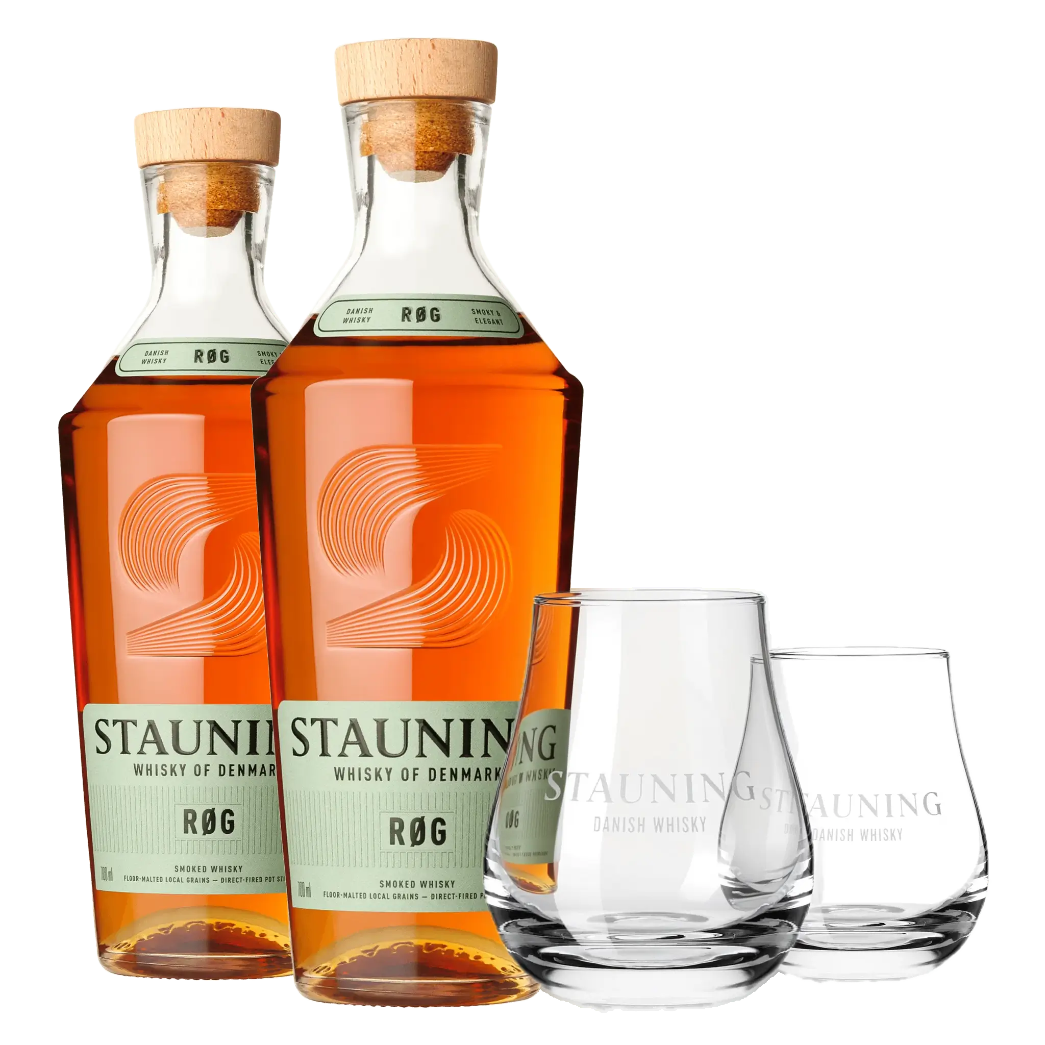 Eksklusiv Stauning RØG Whiskyoplevelse med Originale Glas