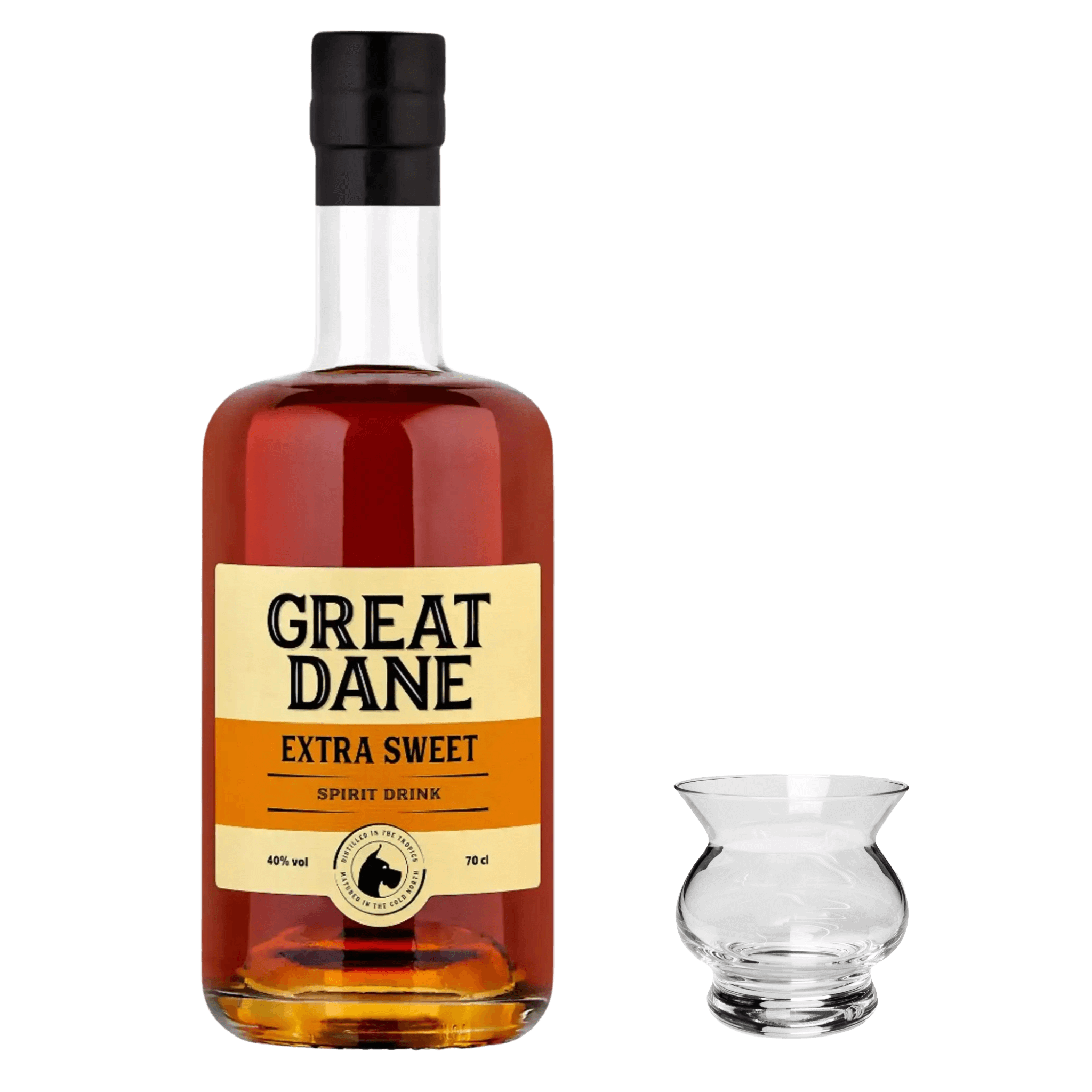 Great Dane Extra Sweet Rom & Elite Neat Romglas