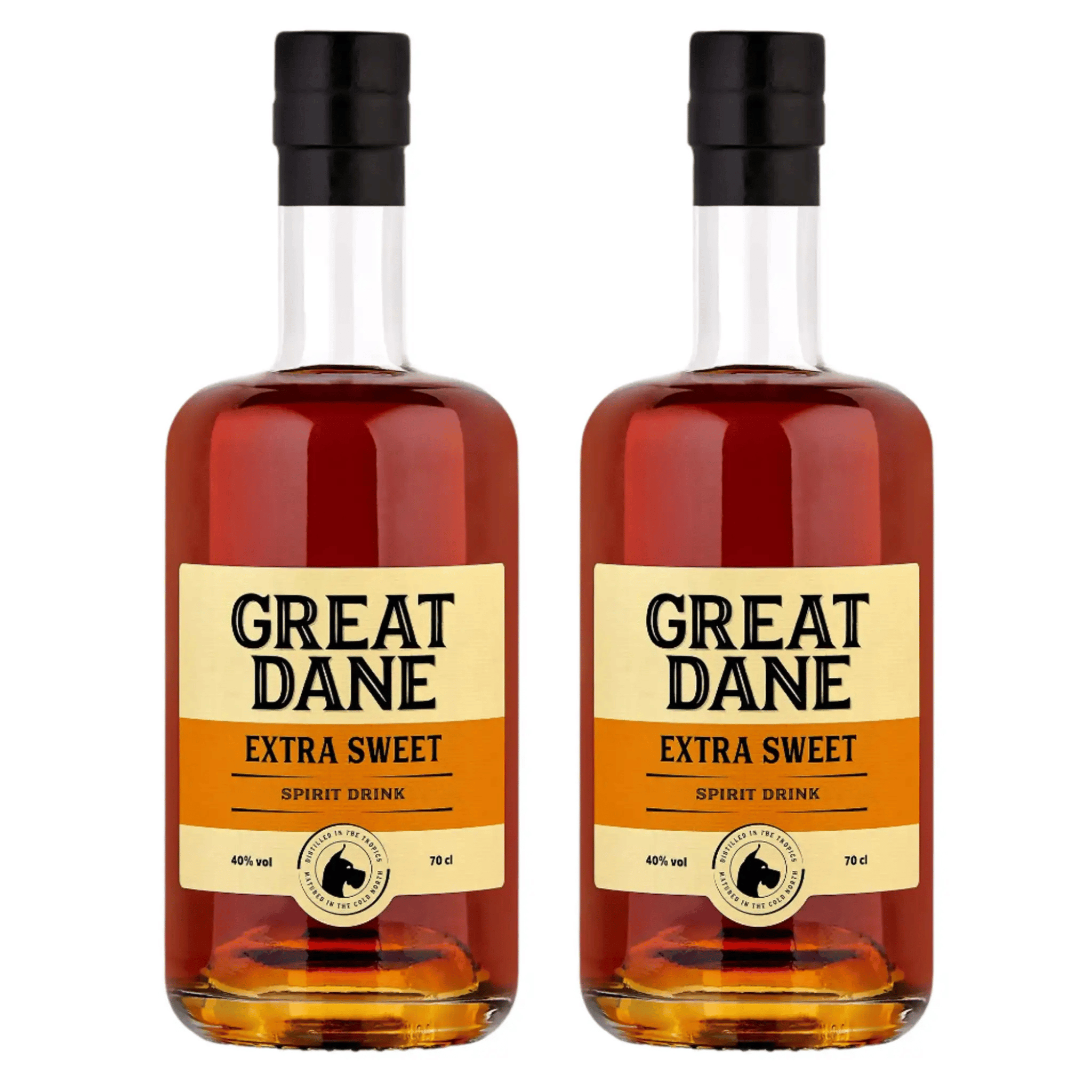 Great Dane Extra Sweet – Pack med 2 Flasker af Dansk Premium Rom