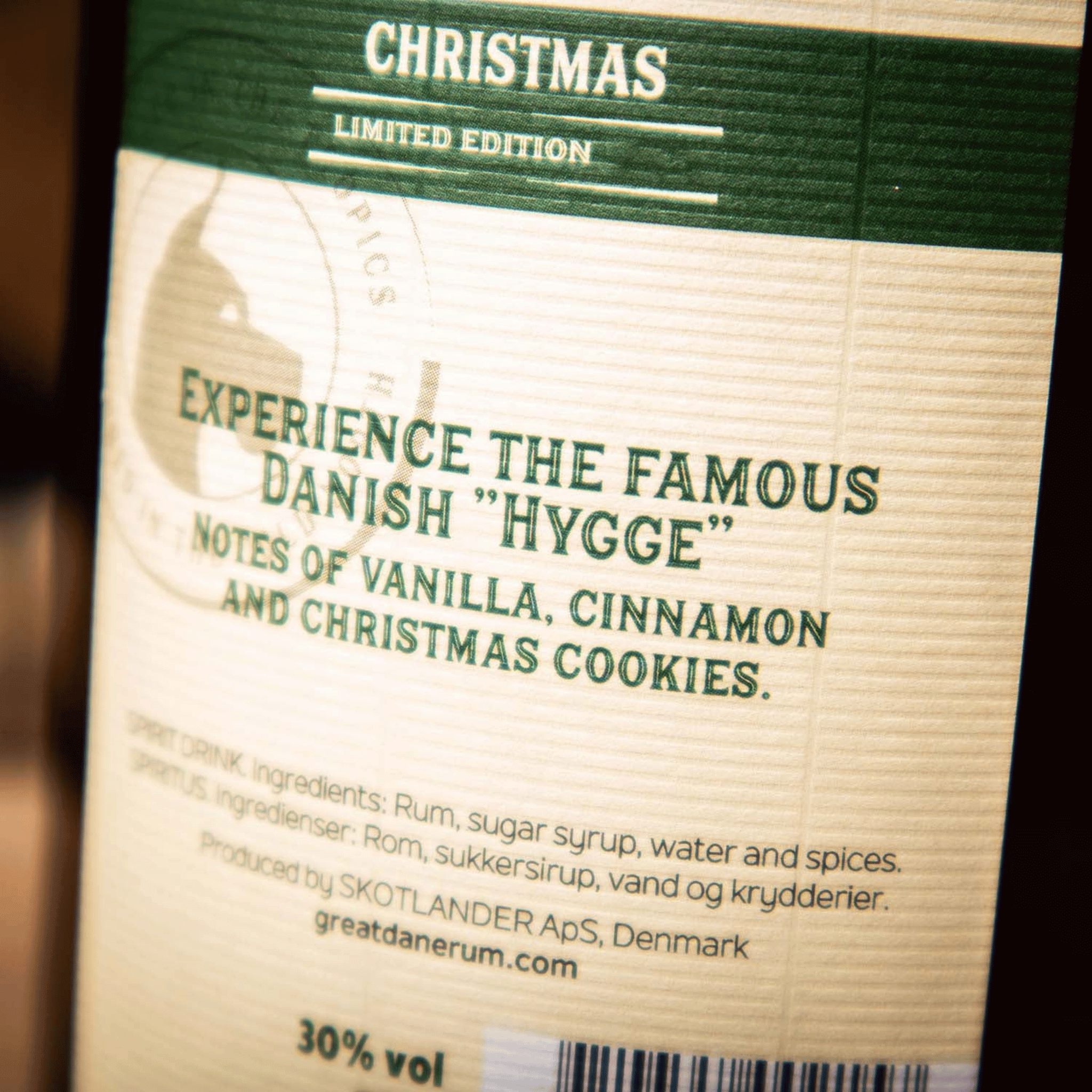 Great Dane Christmas Rom – Dansk, krydret juleedition Label