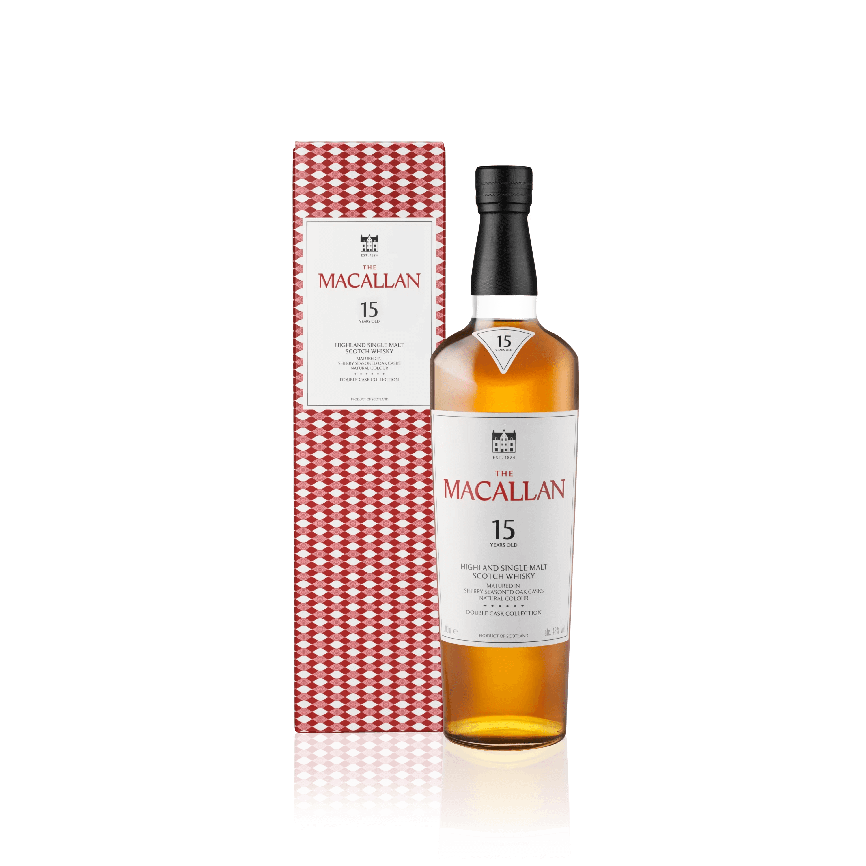 Macallan 15 Years Old Double Cask Flaske og Boks