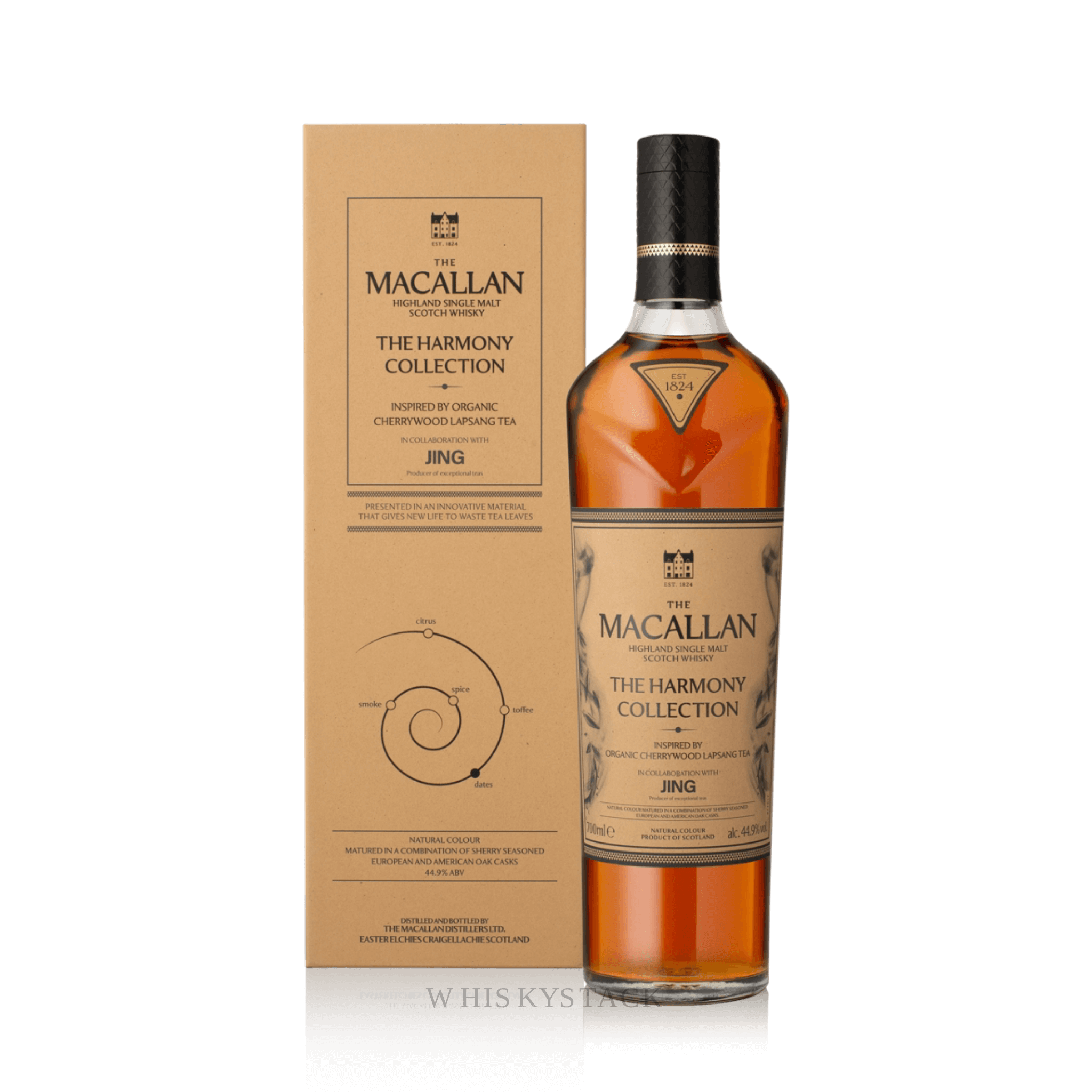 Macallan Harmony Cherrywood Lapsang Whisky Flaske og Boka