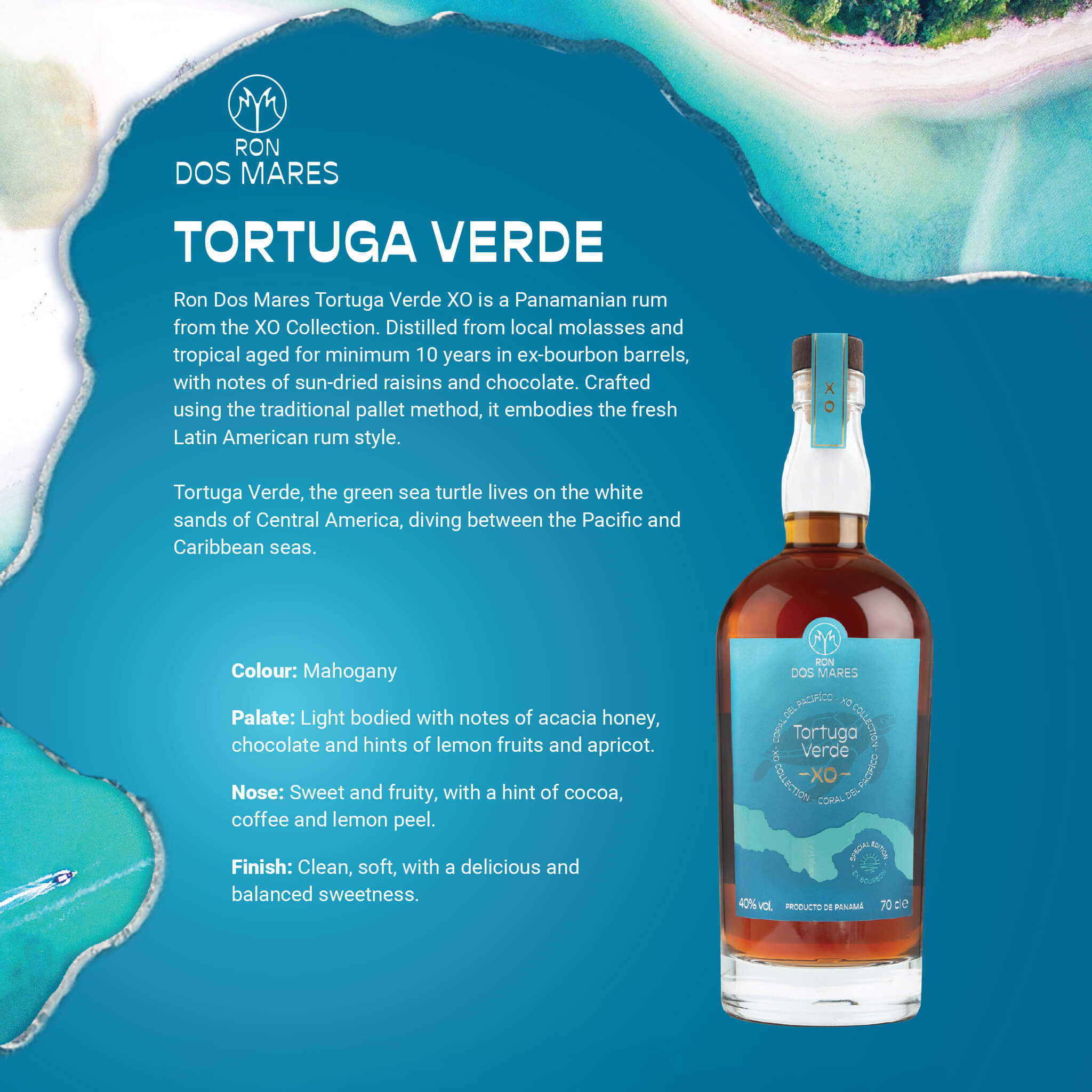 Ron Dos Mares Tortuga Verde XO Panama Rom Specs