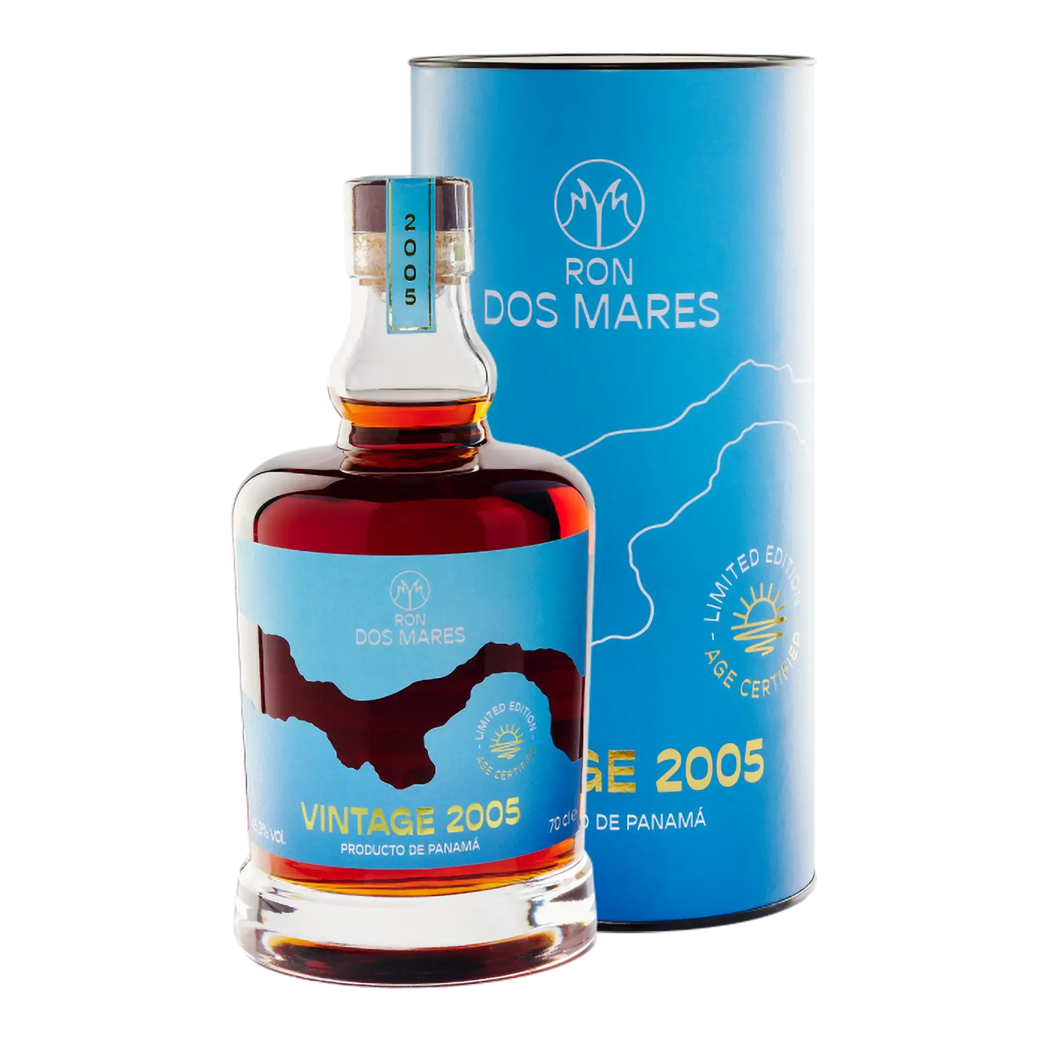 Ron Dos Mares Vintage 2005 Vintage Limited Edition 19 År Panama Rom Flaske