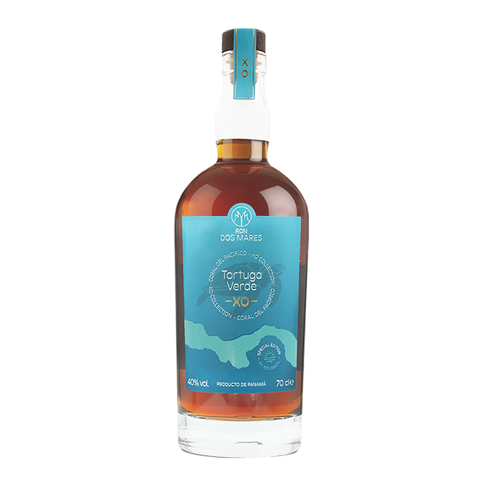 Ron Dos Mares Tortuga Verde XO Panama Rom Flaske