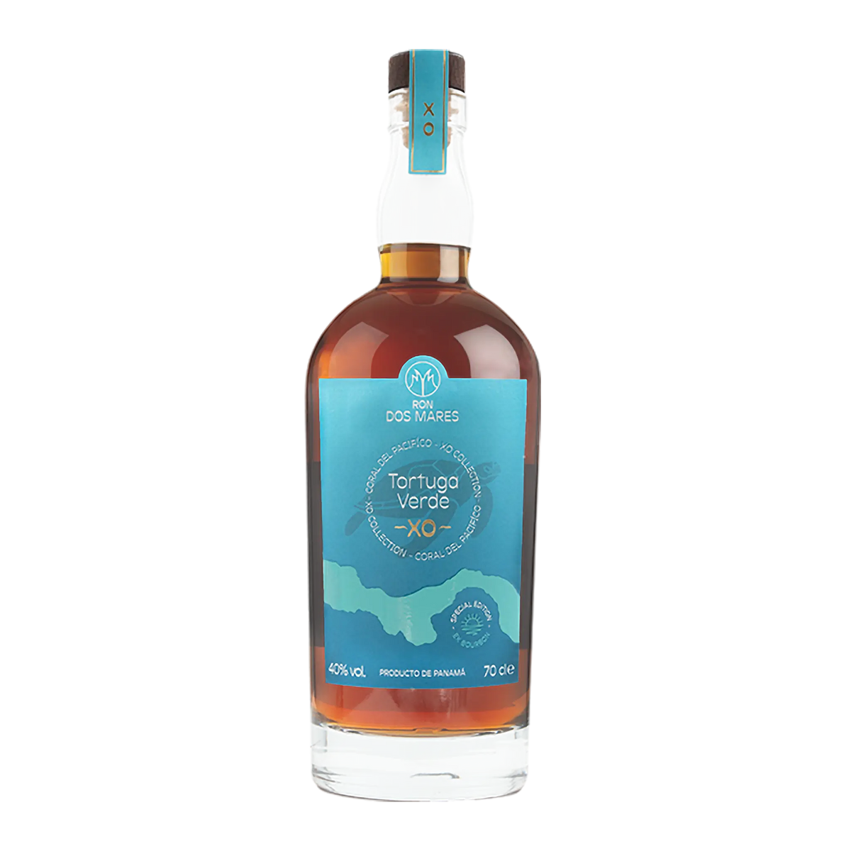 Ron Dos Mares Tortuga Verde XO Panama Rom Flaske
