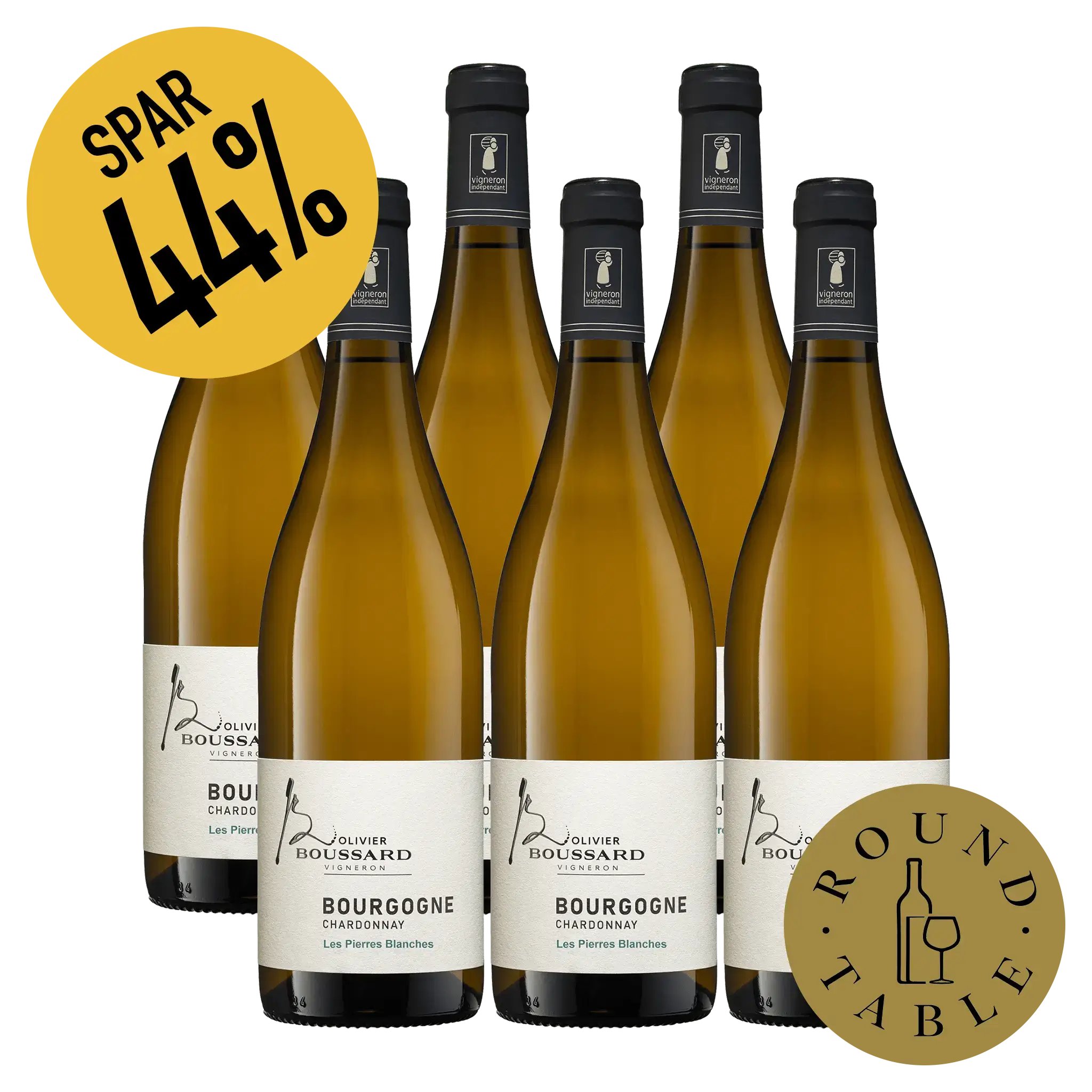 6 fl. Boussard Bourgogne Chardonnay Cuvée Les Pierres Blanches 2023 (Round Table)