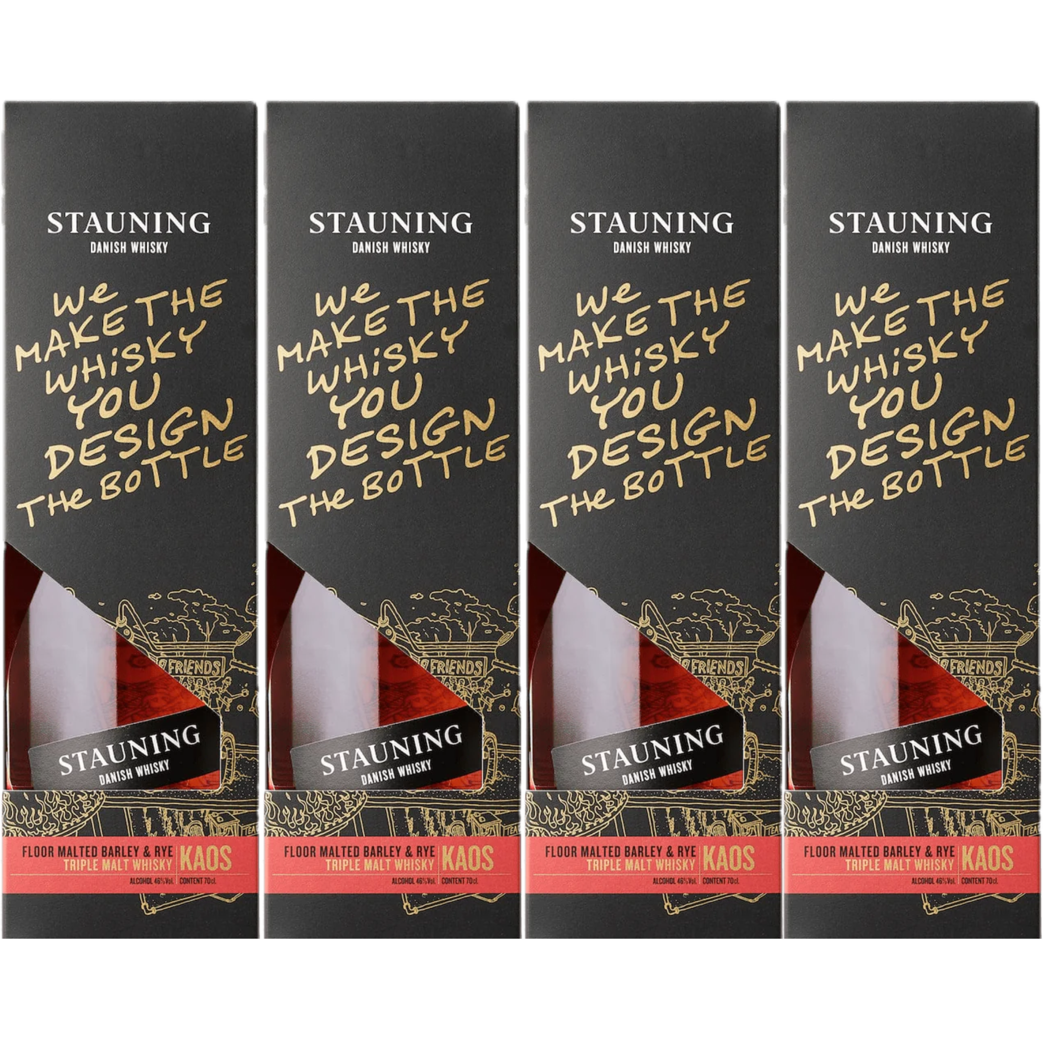 4 Flasker Stauning KAOS Design Edition