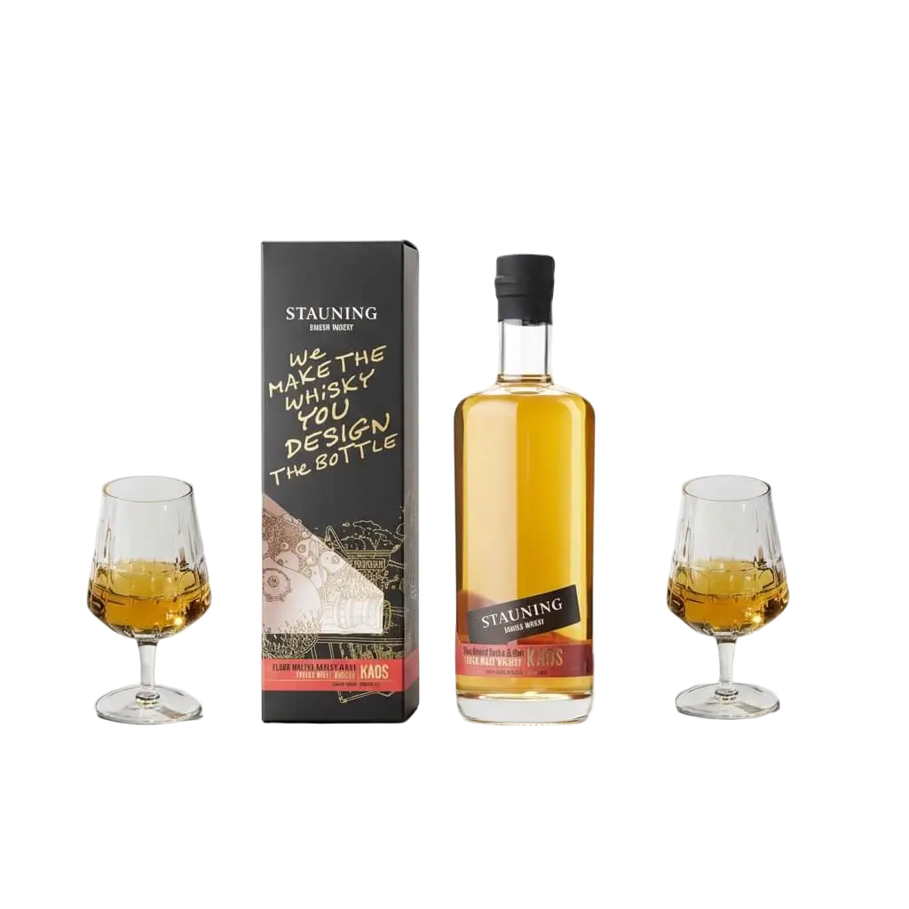 Stauning Kaos Design Your Edition + 2 stk. The Bullet Whisky Glass