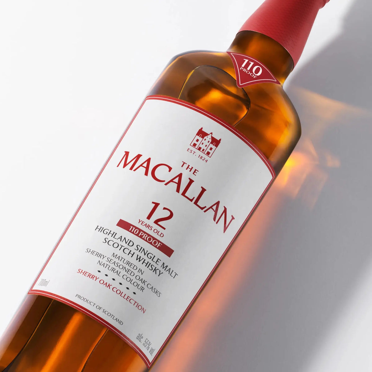 Macallan 12 Years Old 110 Proof Sherry Oak Whiskystack Whisky Flat