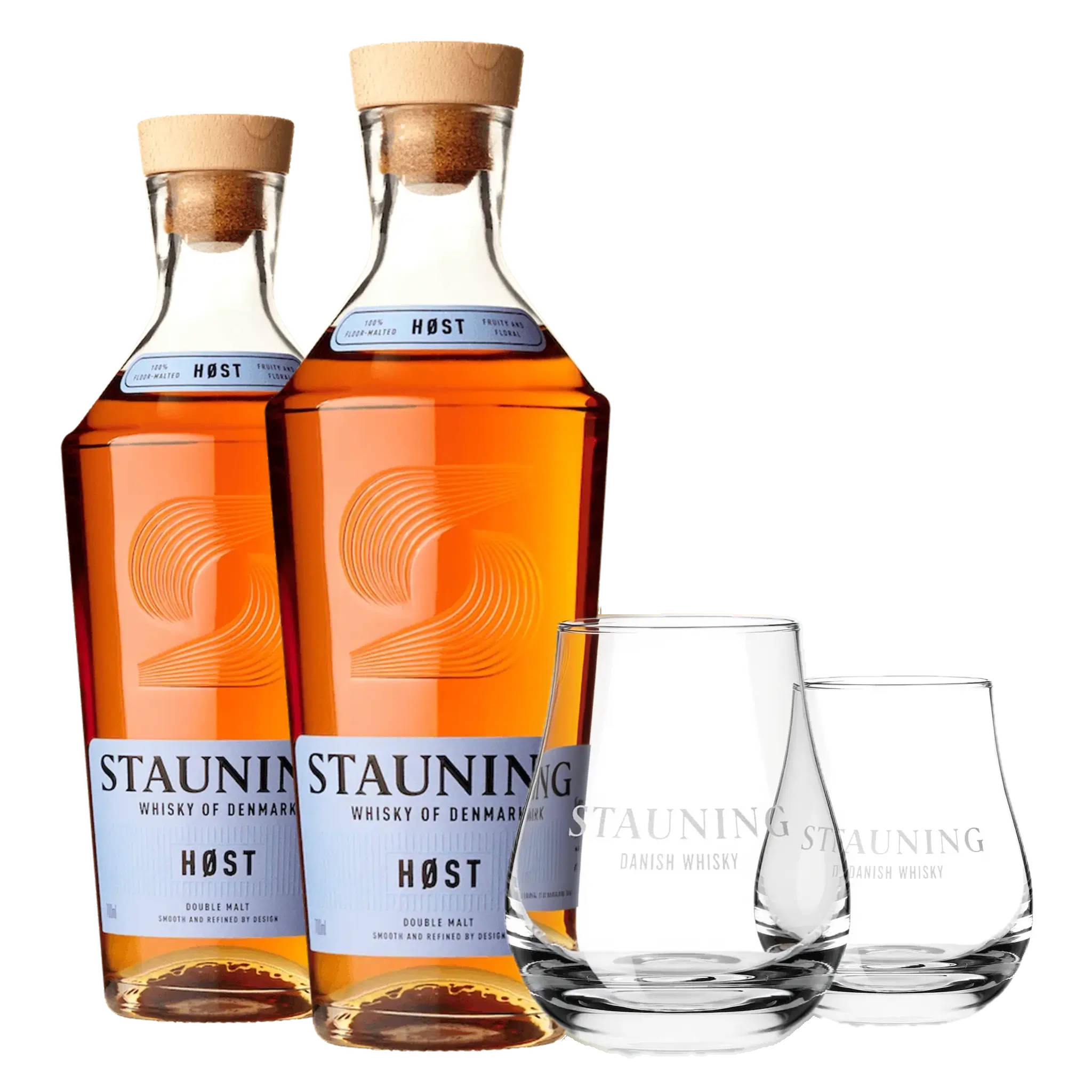 Oplev Ægte Dansk Whiskyglæde Med Stauning HØST og Elegante Whiskyglas