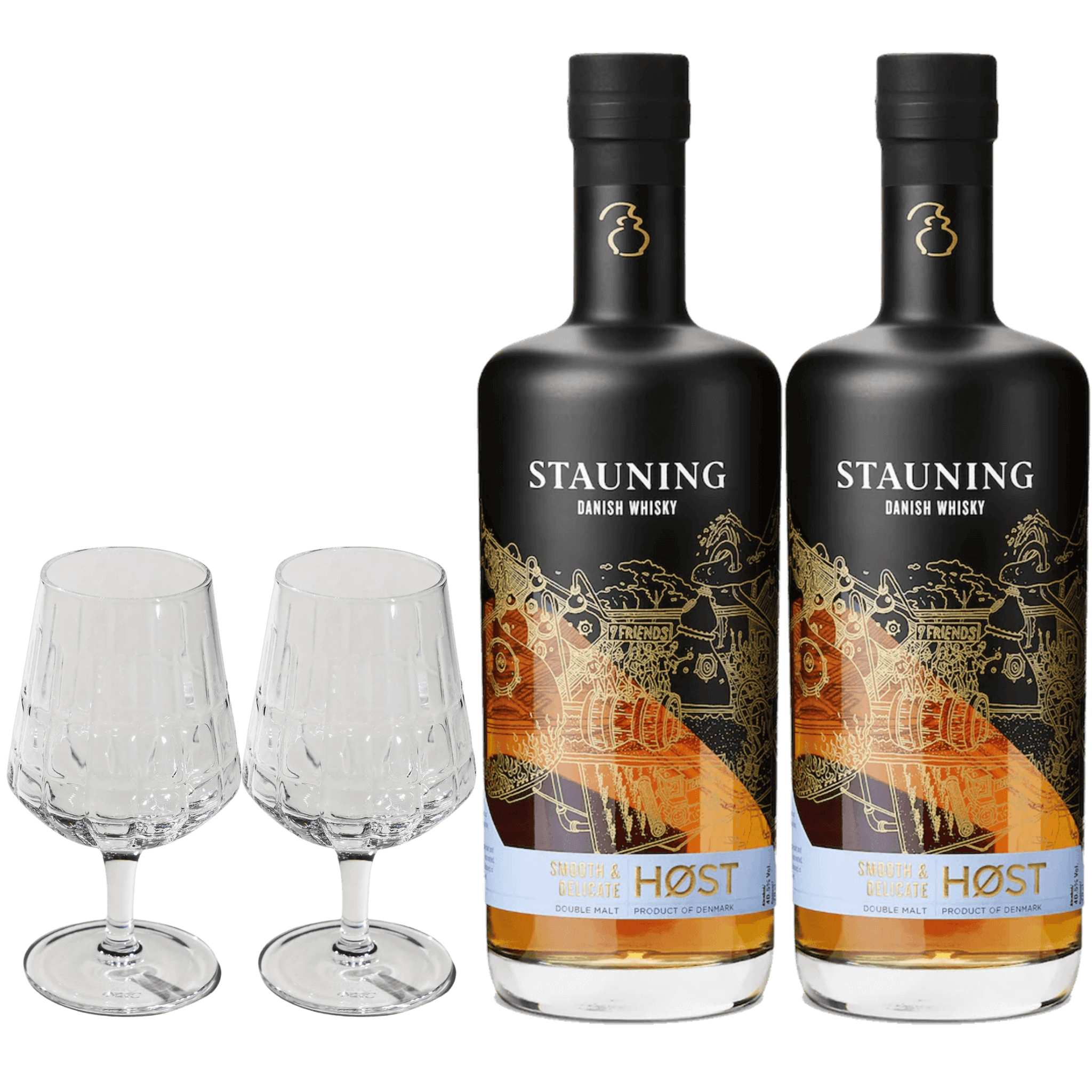 
Forkæl dine whiskysanser – 2x Stauning Høst + 2x The Bullet Whiskyglas
