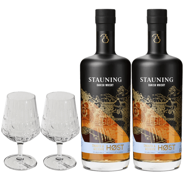 
Forkæl dine whiskysanser – 2x Stauning Høst + 2x The Bullet Whiskyglas
