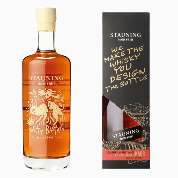 To Flasker Dansk Whisky Med Attitude – Stauning Kaos & Dirty Bastard