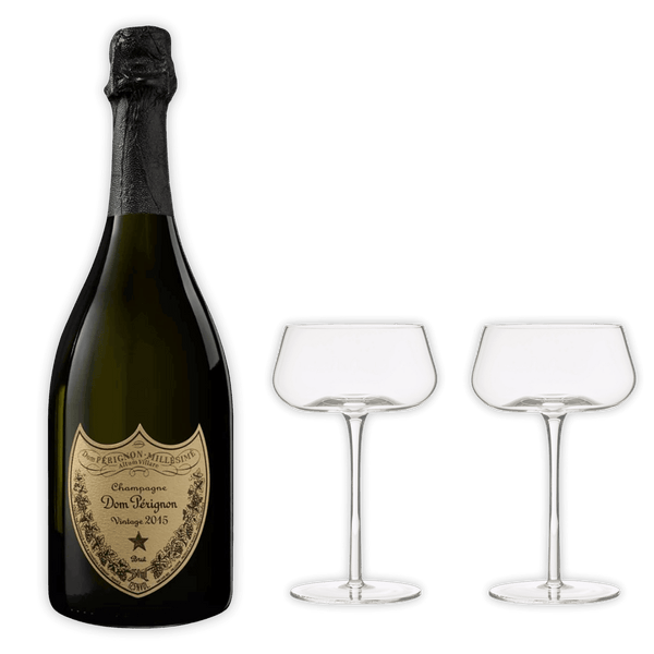 Dom Pérignon 2015 + 2 eksklusive champagneglas – en luksusoplevelse uden lige