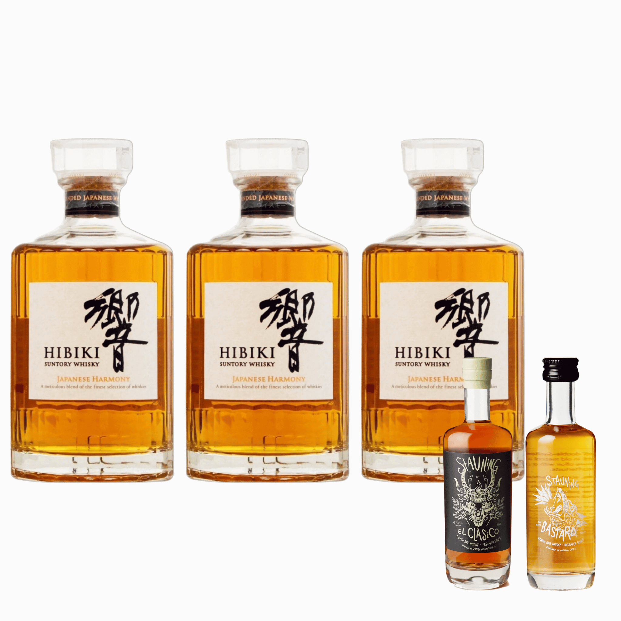 Eksklusivt Whiskytilbud: 3 x Hibiki + Gratis Stauning Smagssæt