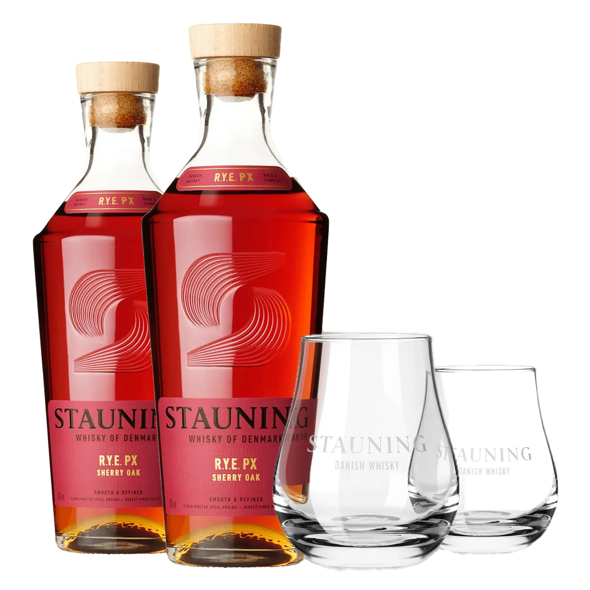 Oplev Dansk Rugwhisky og Design: Stauning RYE PX & Glas
