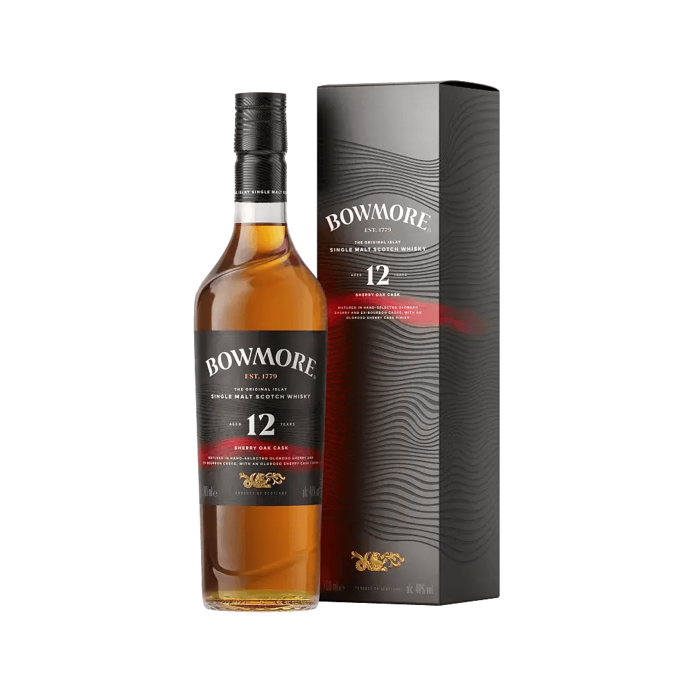 Bowmore 12 Year Old Sherry Oak Cask Flaske og Box