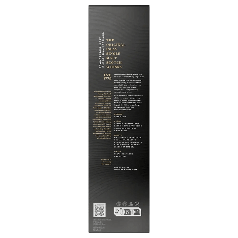 Bowmore 12 Year Old Sherry Oak Cask Box Bag