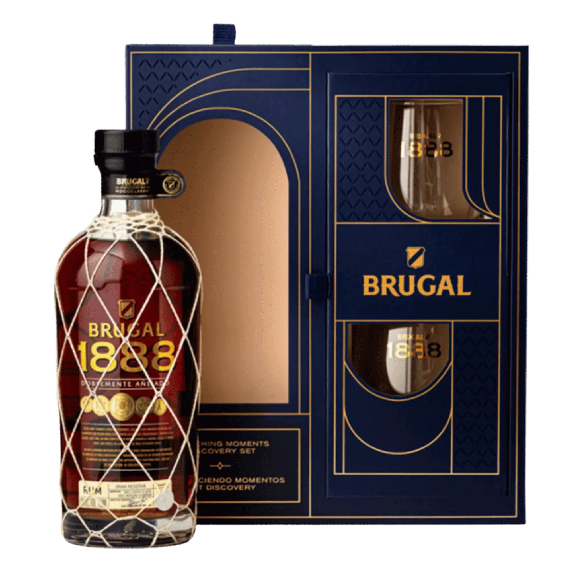 Brugal 1888 Gavepakke med 2 glas – Eksklusiv romgave