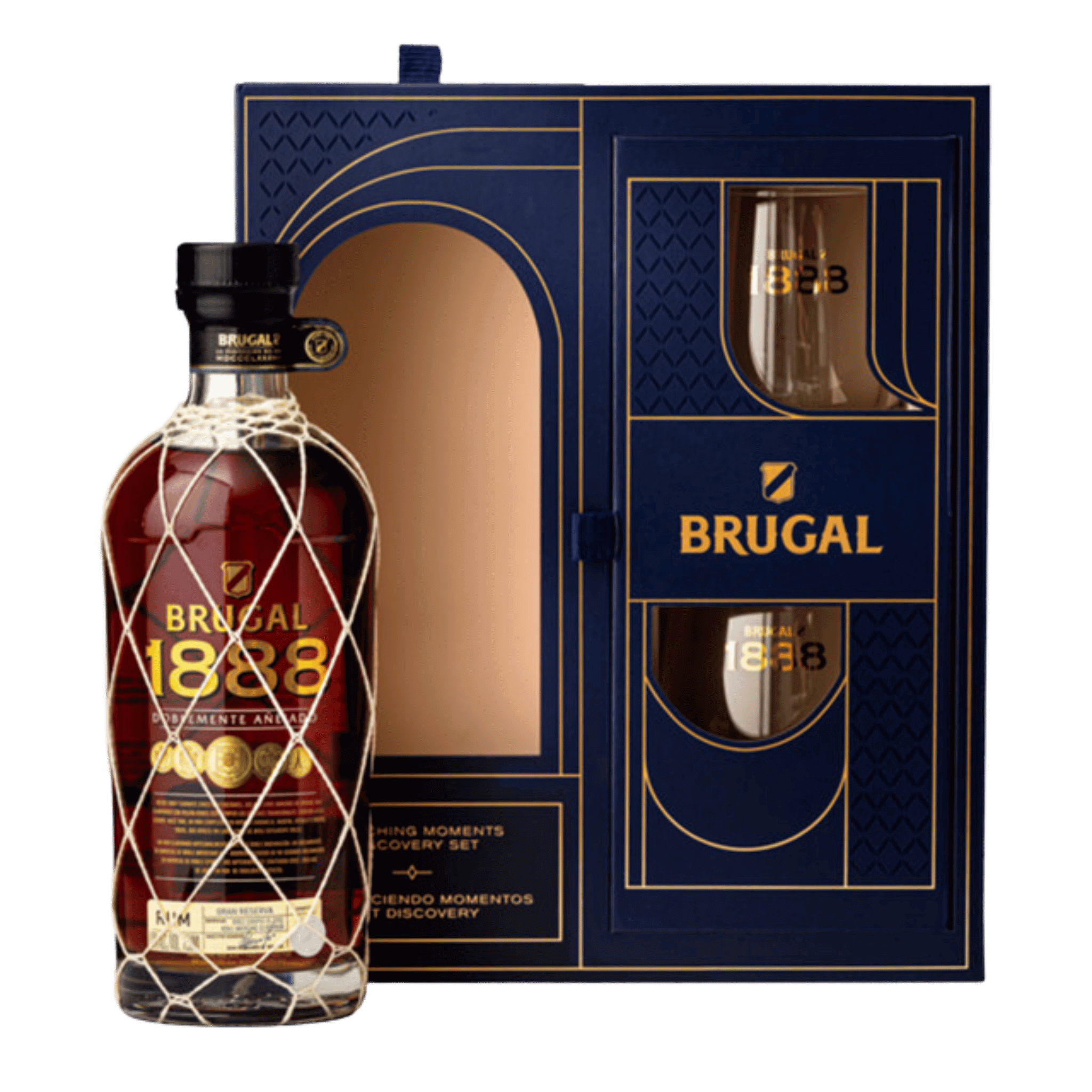 Brugal 1888 Gavepakke med 2 glas – Eksklusiv romgave
