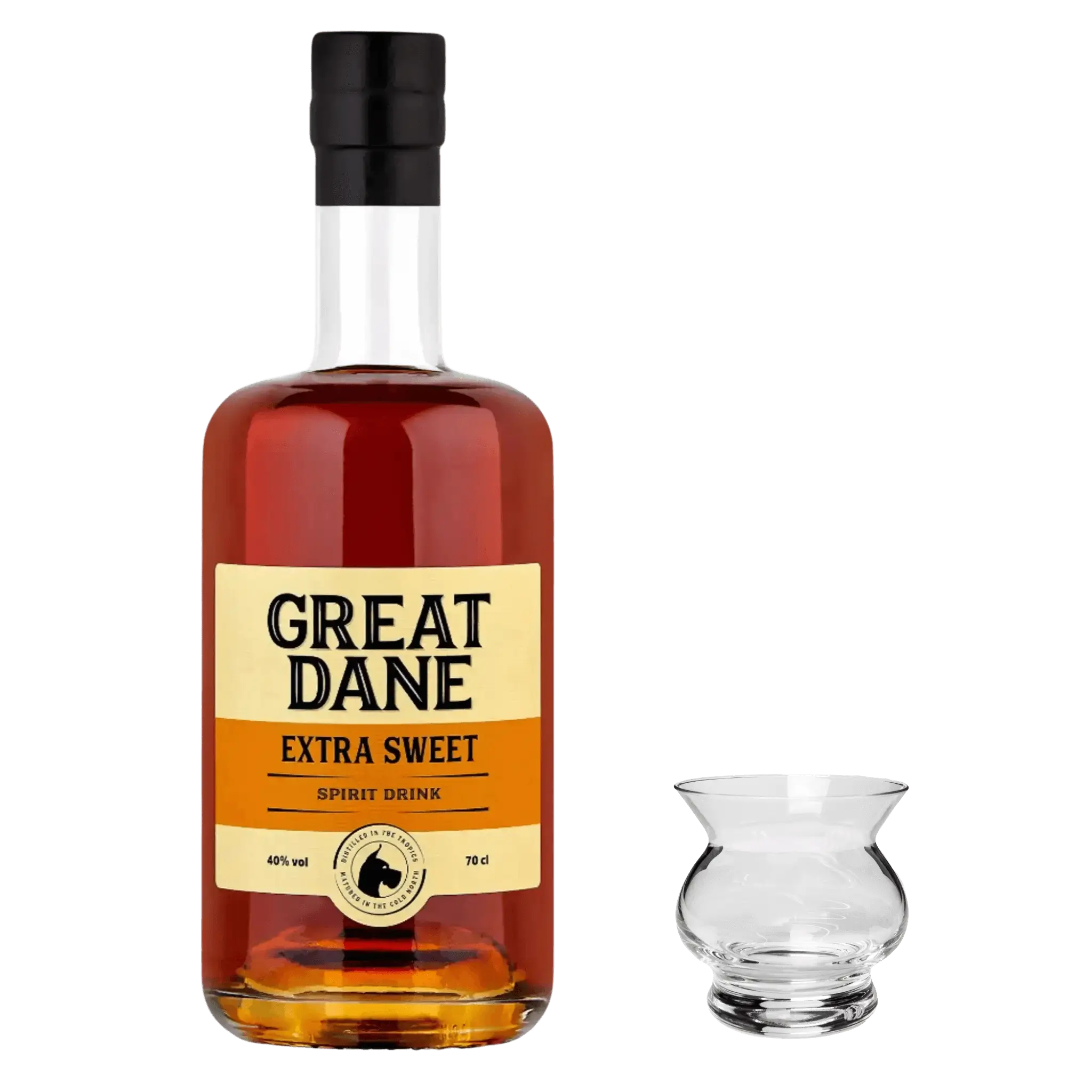 Great Dane Extra Sweet Rom & Elite Neat Romglas