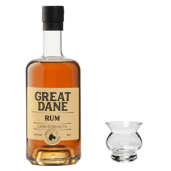 Great Dane Cask Strength Rum & Elite Neat Romglas – Perfekt pakke til romelskere