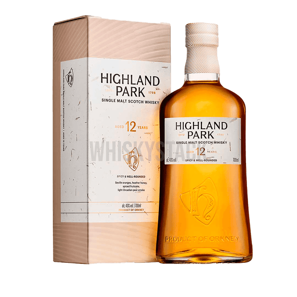 Highland Park 12 Years Old Viking Honour Flaske og Box