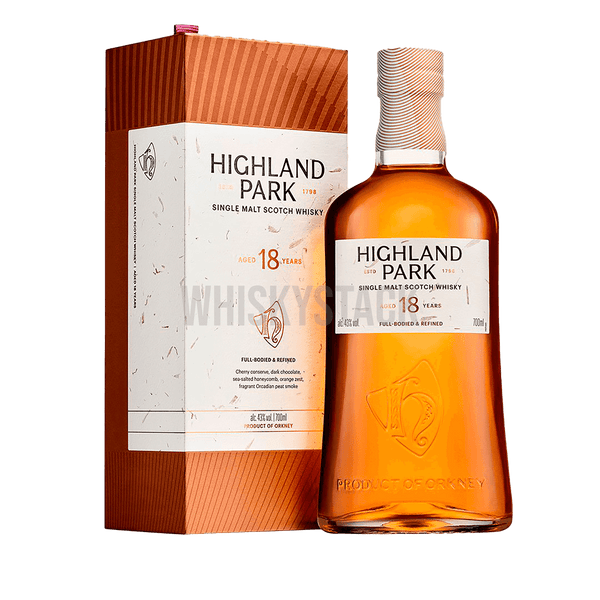 Highland Park 18 Years Flask og box