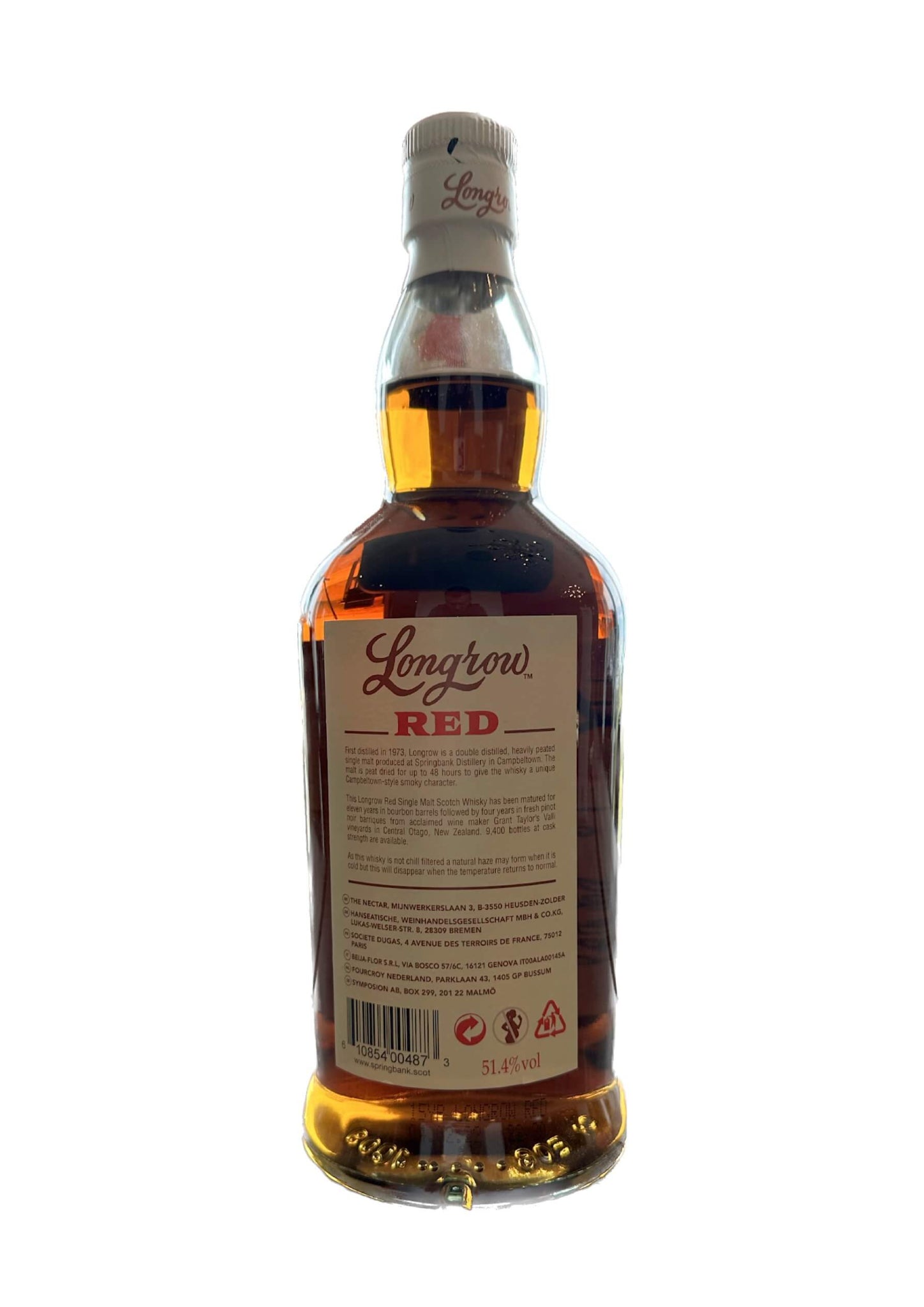 Longrow RED 15 Year old 2022 - Back