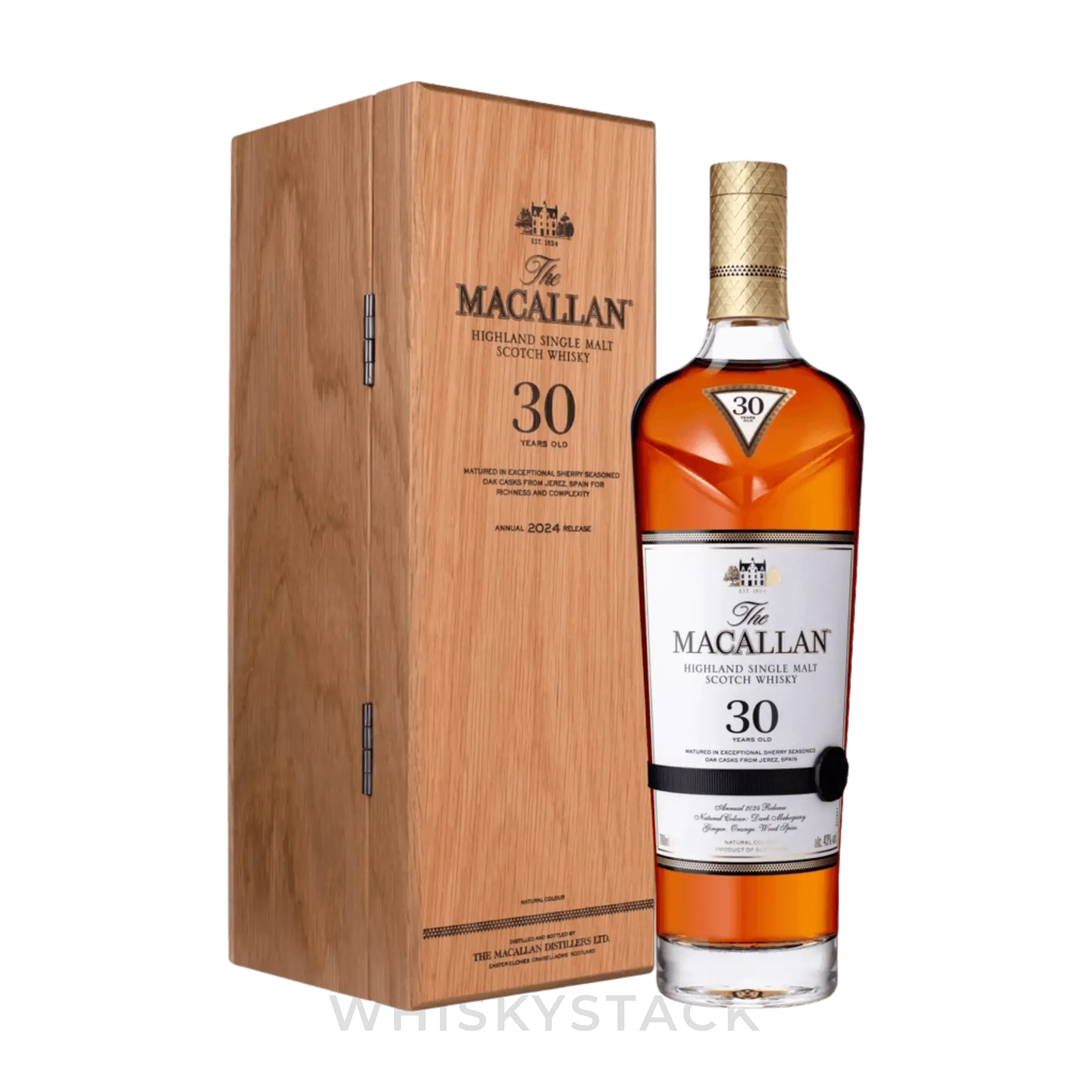 Macallan 30 Years Old Sherry Oak 2024 - Flaske og Boks
