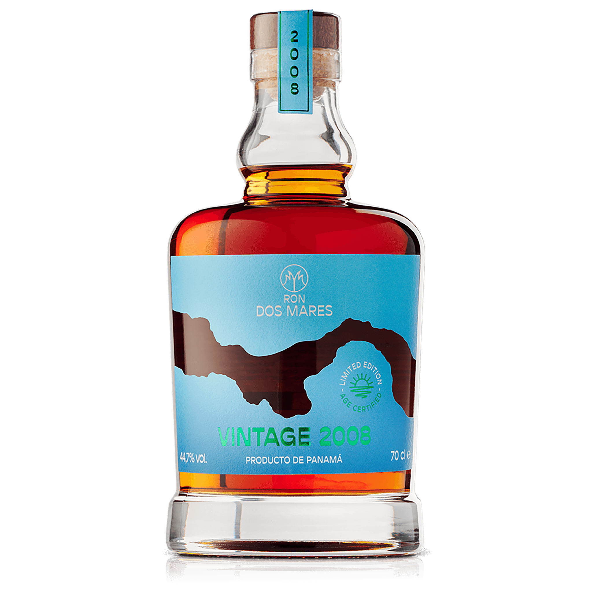 Ron Dos Mares Vintage 2008 Vintage  Limited Edition 16 År Panama Rom Flaske