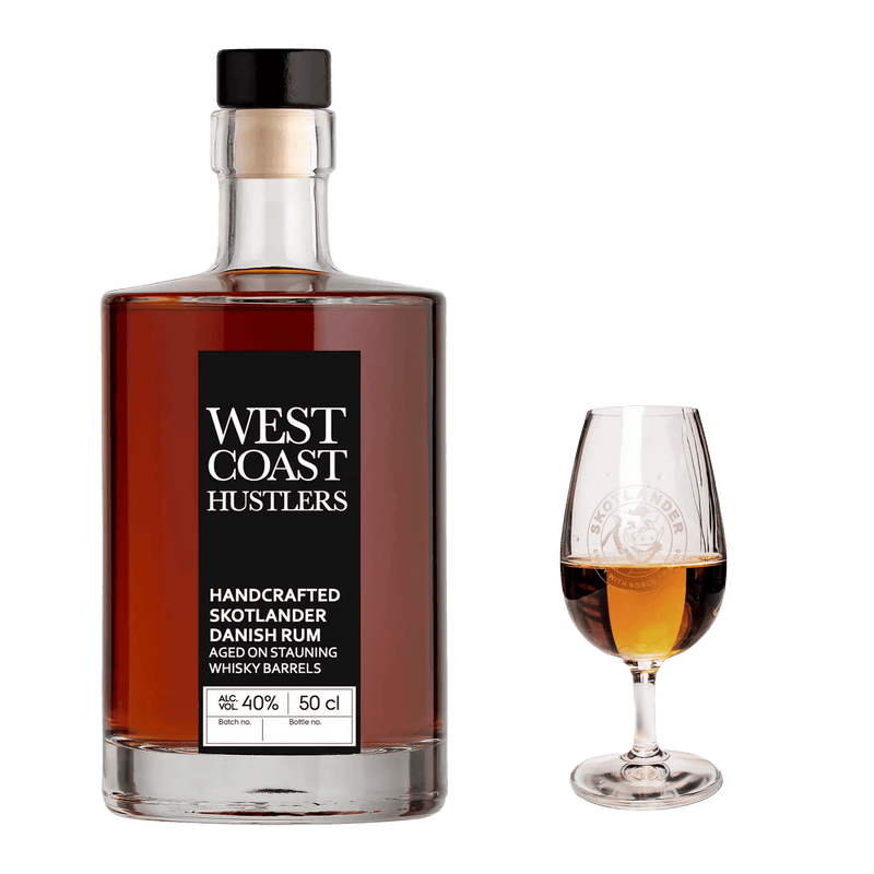 West Coast Hustlers Rum & Skotlander Romglas – Eksklusiv pakke til romelskere