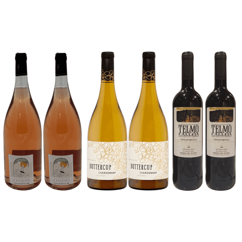Vin Smagskasse – Buttercup Chardonnay, Telmo & La Vie en Rosé