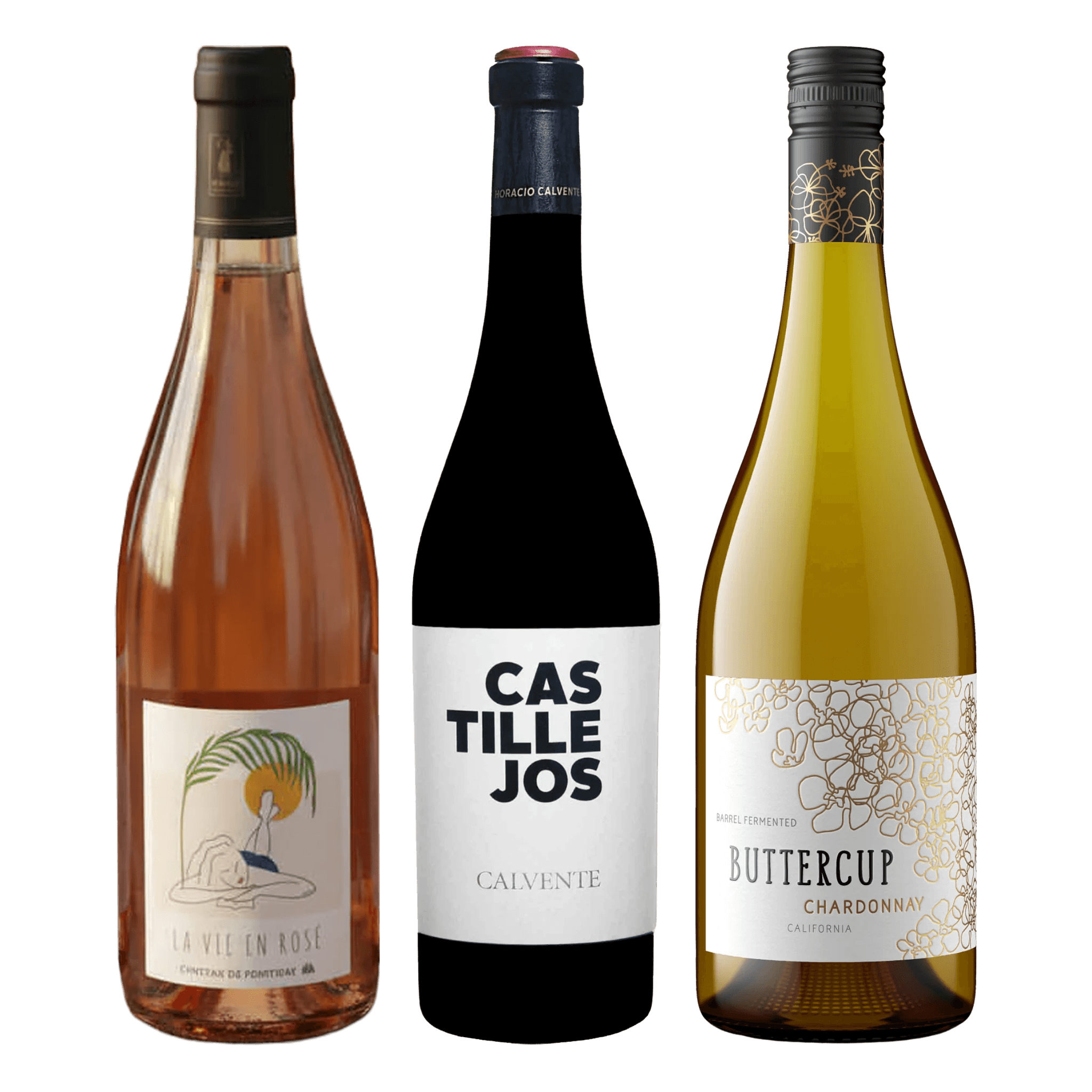 Smagspakke med Buttercup, Castillejos og La Vie en Rosé