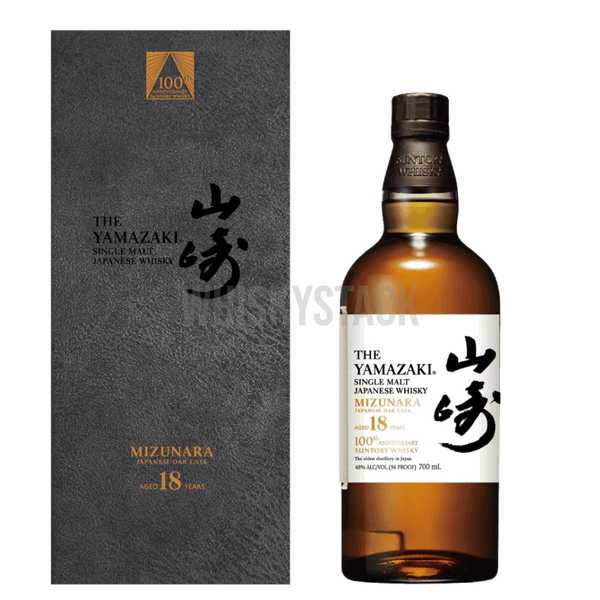 Yamazaki 18 års Mizunara Cask 100th Anniversary - Flaske og Box