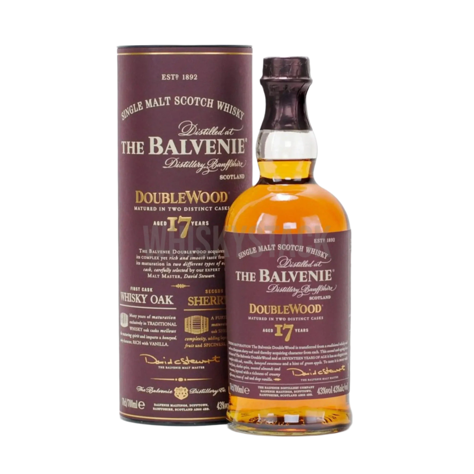 ウイスキー Balvenie 17 Doublewood THE BALVENIE 17 YEARS DOUBLE WOOD CASK SINGLE MALT SCOTCH