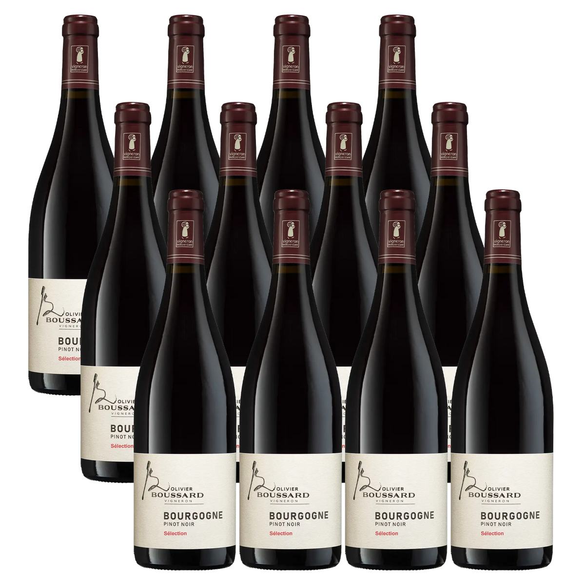 Boussard Sélection Bourgogne Pinot Noir Whiskystack 12 flasker