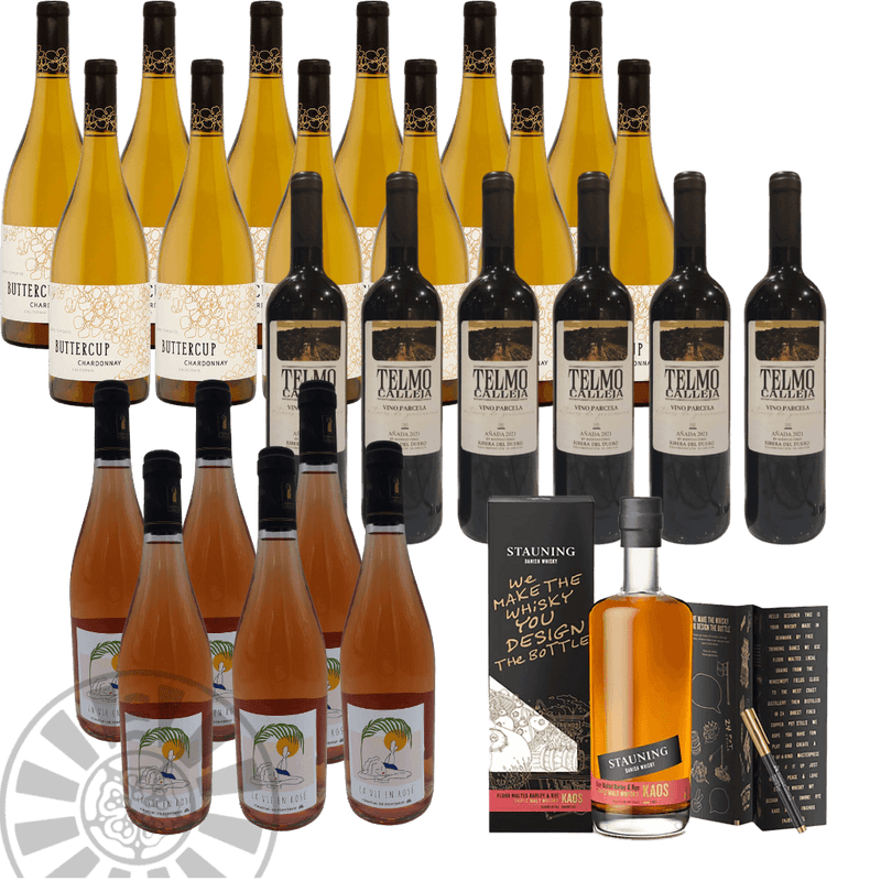 Stauning KAOS + 24 flasker vin