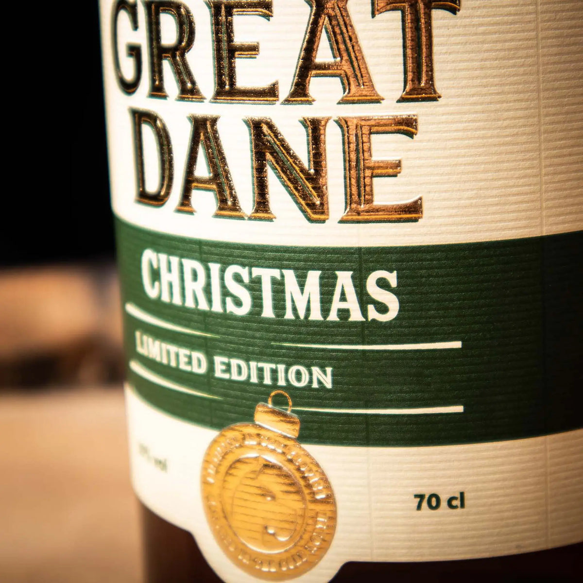 Great Dane Christmas Rom label front
