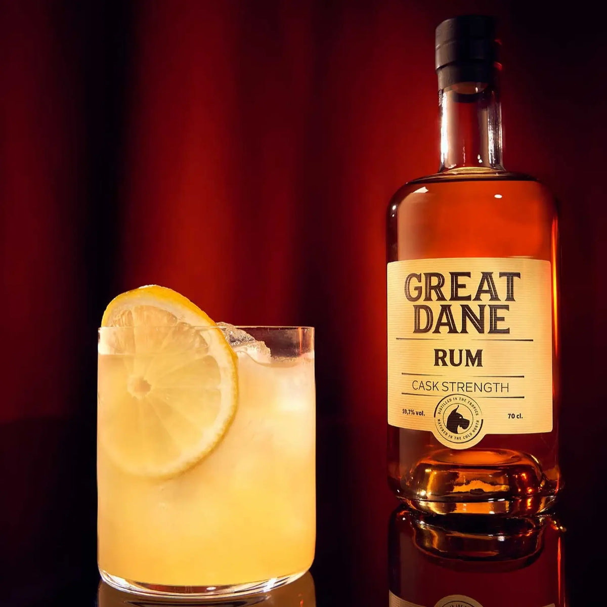 Great Dane Cask Strength Rom Whiskystack Drink