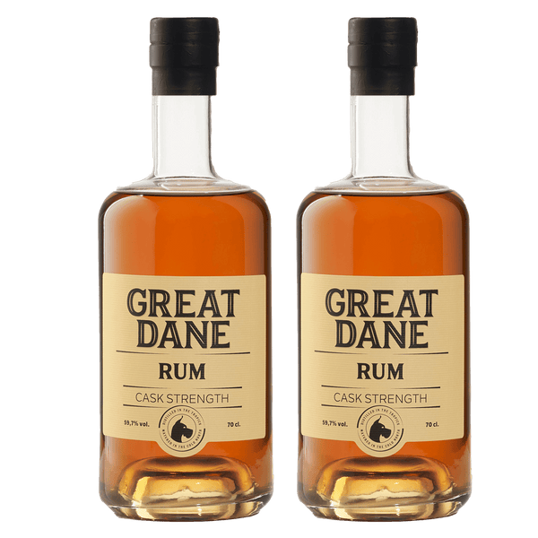 Great Dane Cask Strength Rum – 2 flasker i en eksklusiv pakke med intens smagsdybde