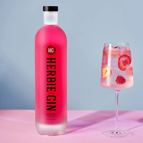 Herbie Pink Gin – Dansk pink gin med hindbær & tranebær