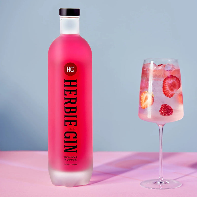 Herbie Pink Gin – Dänischer Pink Gin mit Himbeere &amp; Cranberry