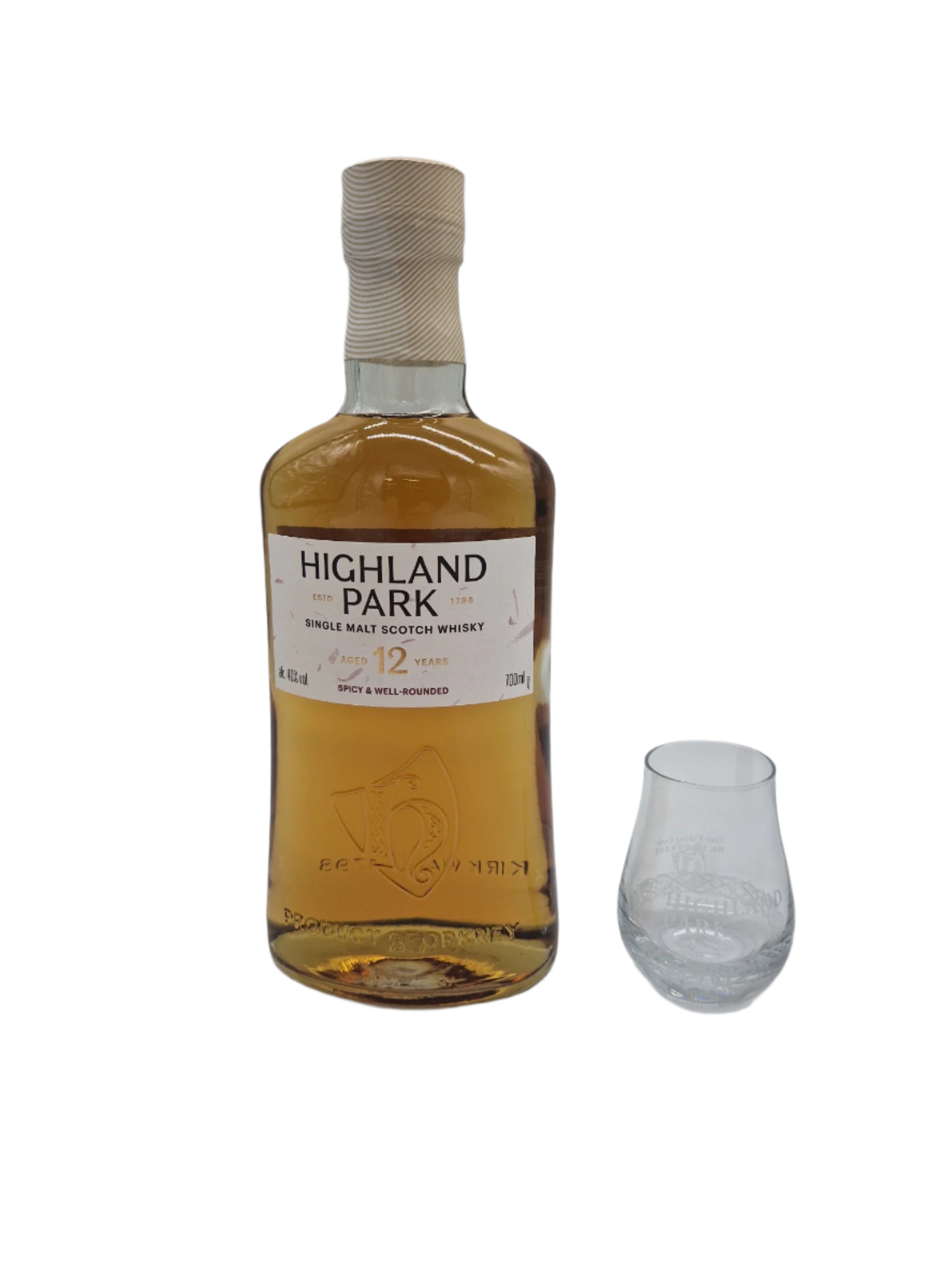 Highland Park 12 Years Old Whisky med Eksklusivt Whisky Glas