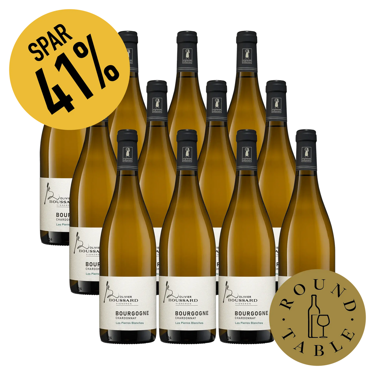 12 fl. Boussard Bourgogne Chardonnay Cuvée Les Pierres Blanches 2025 (Round Table)