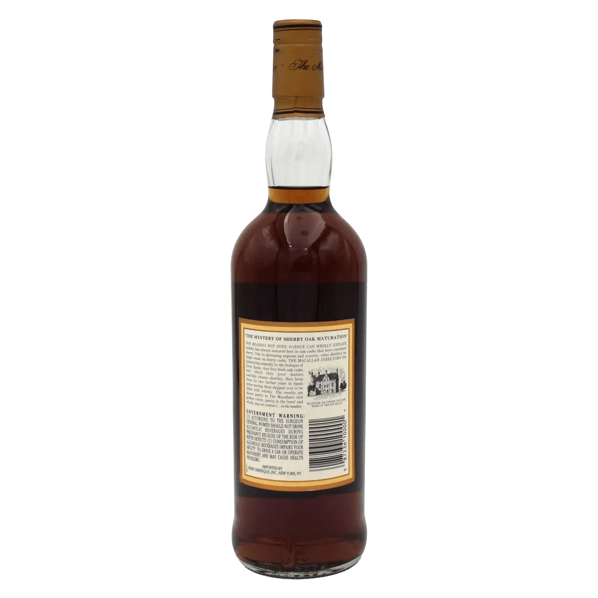 Macallan 12 Year Single Highland Malt Scotch Whisky Whiskystack Bottle back