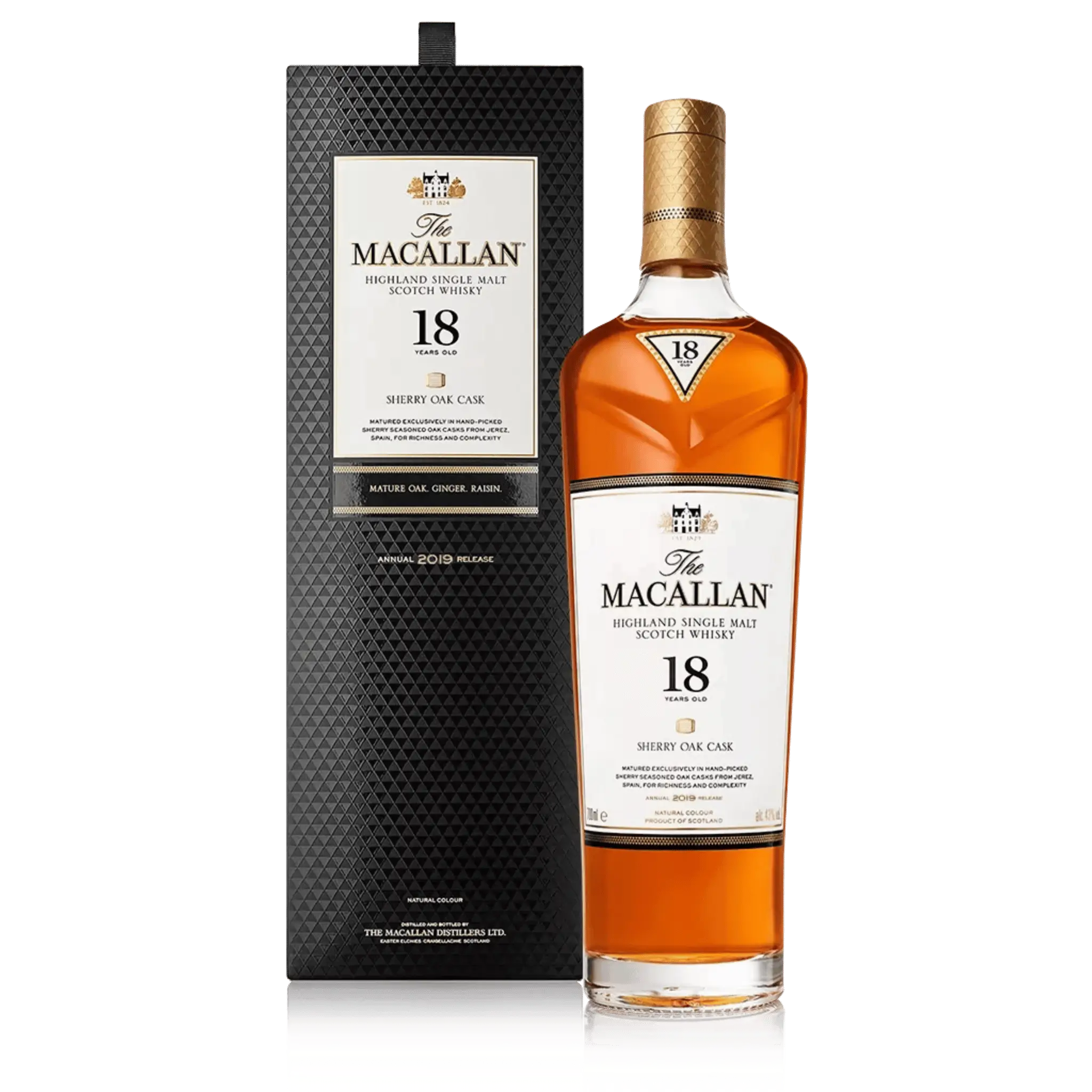 Macallan 18 Years Old Sherry Oak 2019 Flaske og Box