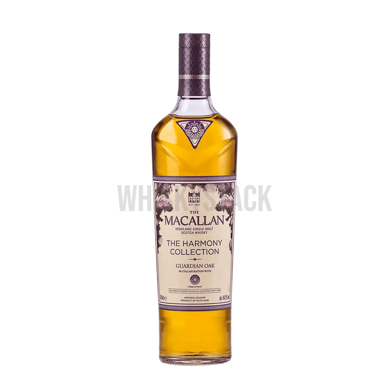 Oplev The Macallan Harmony Collection Guardian Oak, en luksuriøs single malt whisky med noter af frugt, chokolade og egetræ. Perfekt til samlere og whiskyentusiaster.