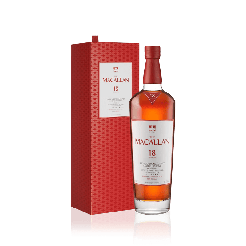 The Macallan Sherry Oak 18 YO 2025 – Single Malt Whisky Flaske og Boks